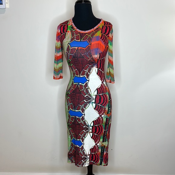 Geometric Body Hugging Dress by Custo Barcelona - Picture 3 of 10